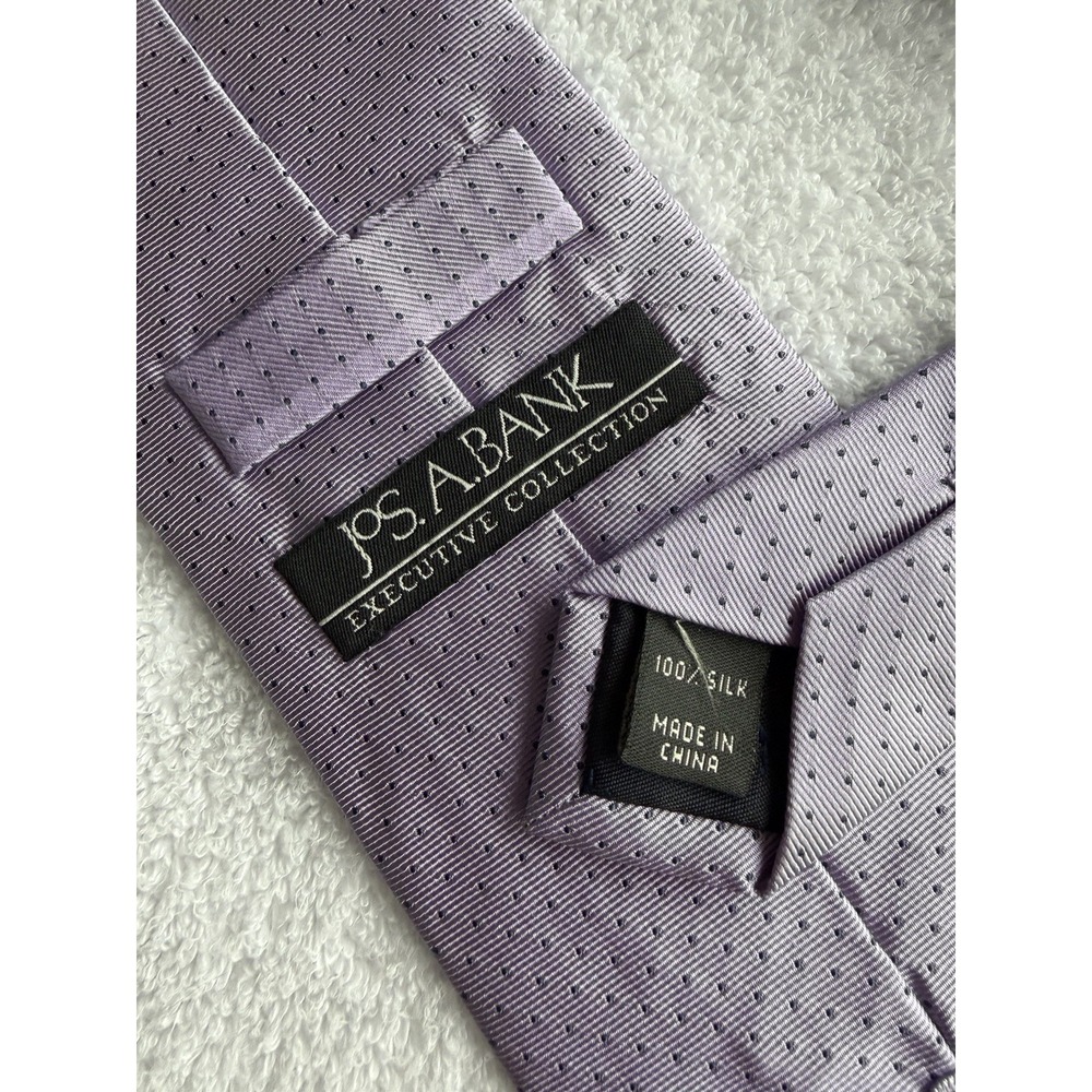 Jos. A. Bank Executive Purple Lavender Micro Dot Geometric Silk Tie Necktie